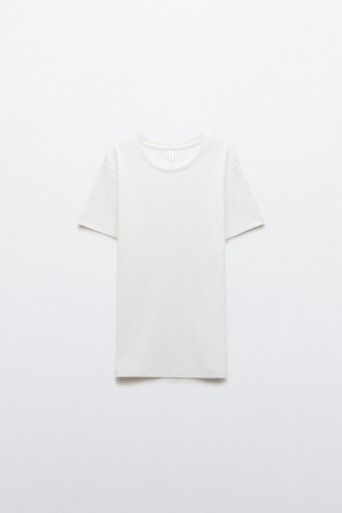 

Футболка базовая облегающая, Белый, Футболка базовая облегающая