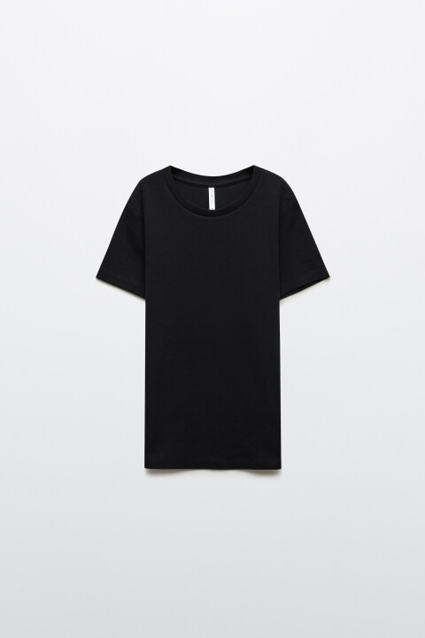 

Футболка базовая облегающая, Черный, Футболка базовая облегающая