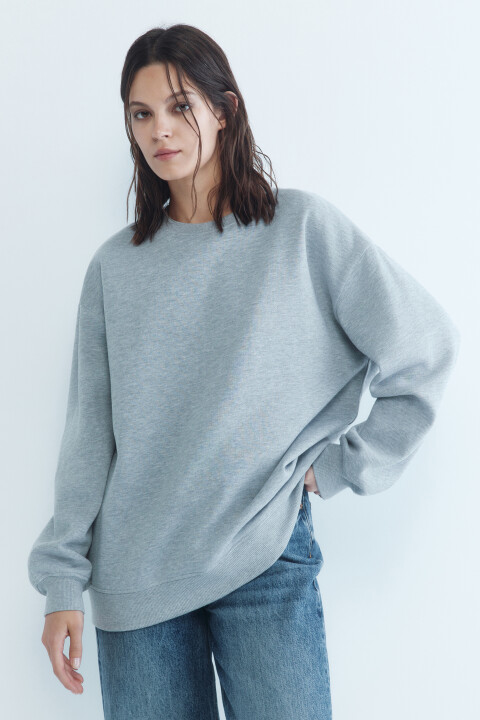 

Свитшот свободный базовый, Серый, Свитшот свободный базовый