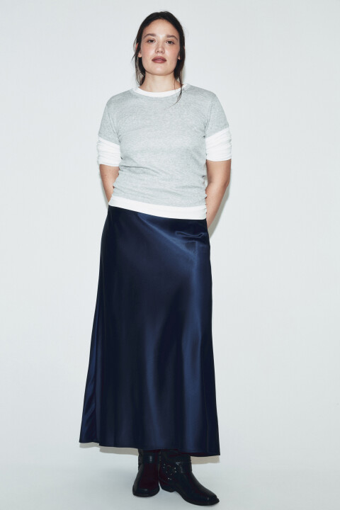 Юбка-годе макси атласная