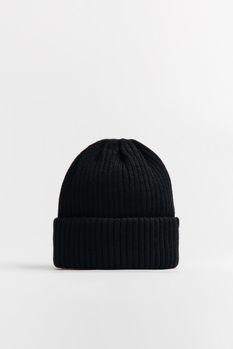 

Шапка-бини вязаная в рубчик, Молочный, Шапка-бини вязаная в рубчик