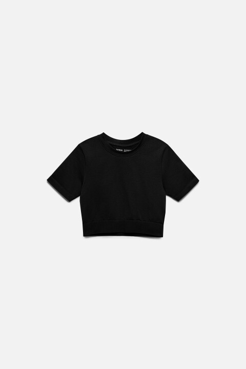 

Топ-футболка спортивный бесшовный, Черный, Топ-футболка спортивный бесшовный