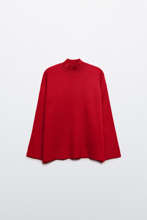 Свитер вискозный с воротником-стойкой