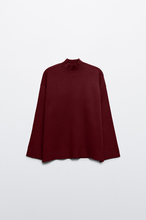 Свитер вискозный с воротником-стойкой