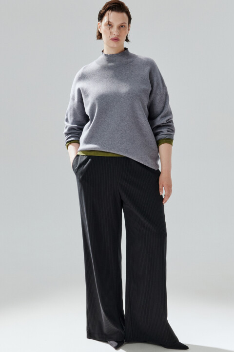 

Свитер вискозный с воротником-стойкой, Серый, Свитер вискозный с воротником-стойкой