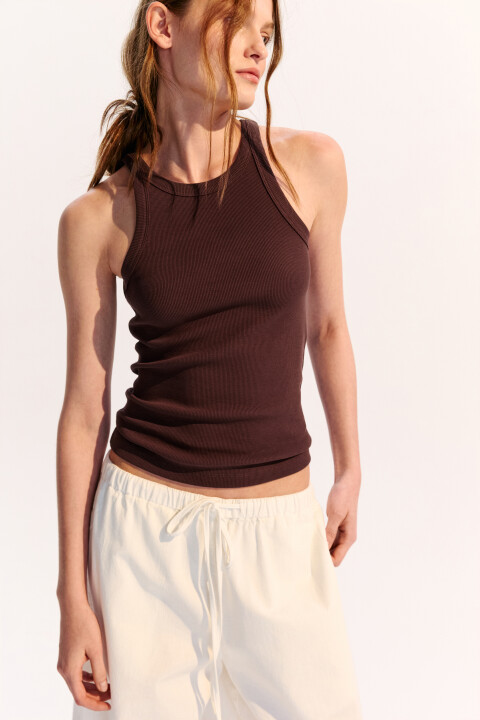 

Майка облегающая в рубчик, Розовый, Майка облегающая в рубчик