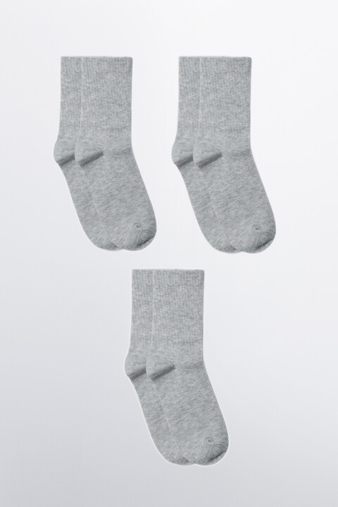 

Набор носков высоких базовых (3 пары), Серый, Набор носков высоких базовых (3 пары)