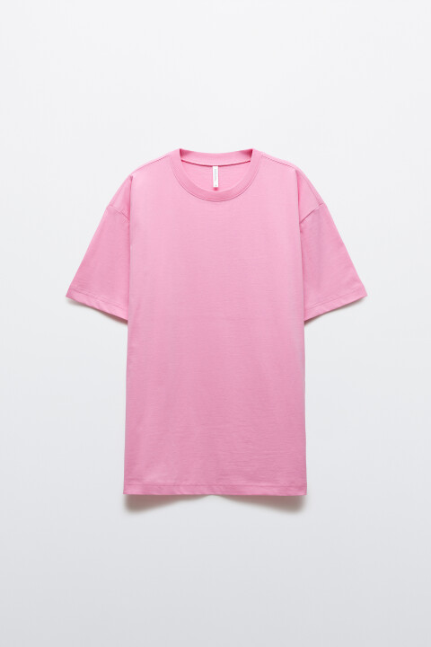 

Футболка оверсайз базовая, Розовый, Футболка оверсайз базовая