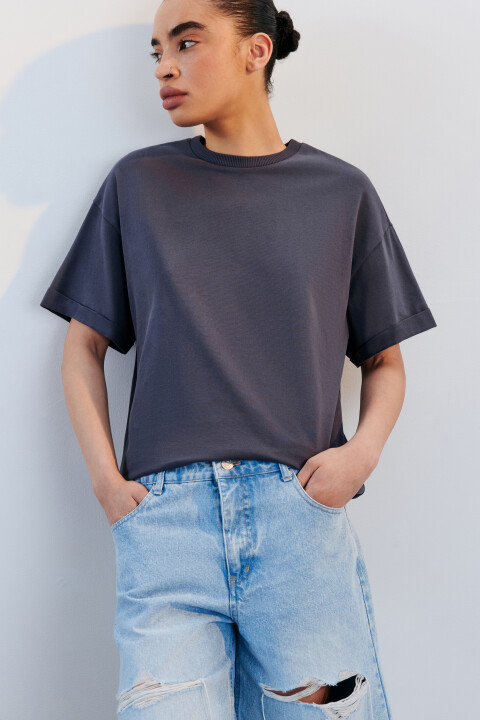 

Футболка TLOOSE свободная хлопковая, Серый, Футболка TLOOSE свободная хлопковая