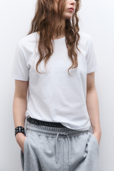 

Футболка TSHIRT базовая из хлопка, Белый, Футболка TSHIRT базовая из хлопка