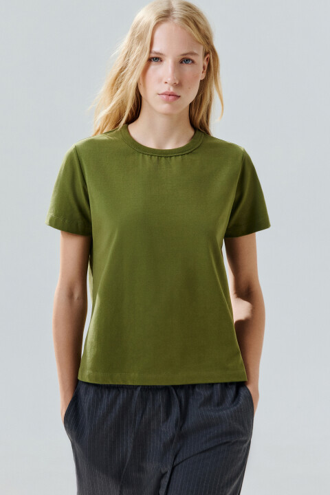 

Футболка TTOP базовая из хлопка, Зеленый, Футболка TTOP базовая из хлопка