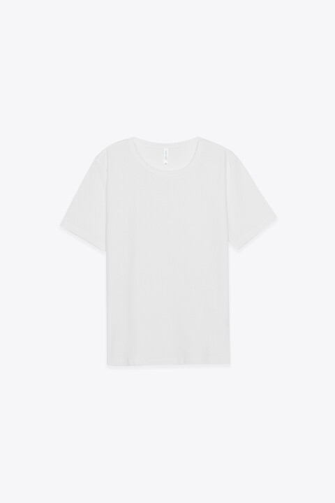 

Футболка прямая базовая из хлопка, Белый, Футболка прямая базовая из хлопка