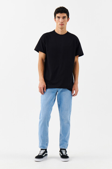 

Джинсы зауженные со средней посадкой, Голубой, Джинсы зауженные со средней посадкой