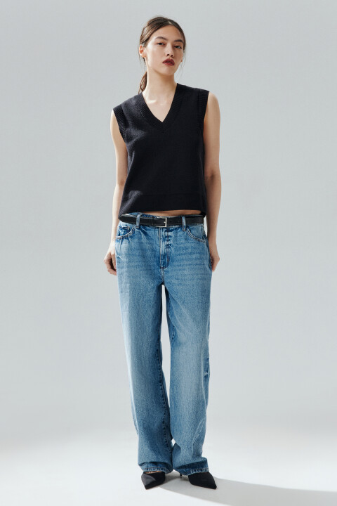 

Жилет из вязаного трикотажа, Черный, Жилет из вязаного трикотажа