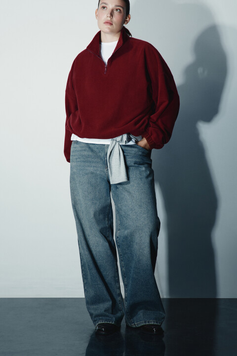 

Джинсы широкие с высокой посадкой, Темный тинт, Джинсы широкие с высокой посадкой