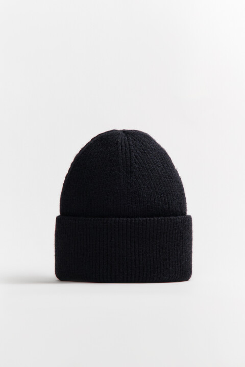 

Шапка-бини трикотажная в рубчик, Черный, Шапка-бини трикотажная в рубчик