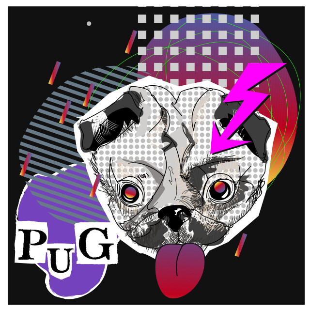 Мопс в текстурах - CO:CREATE 1