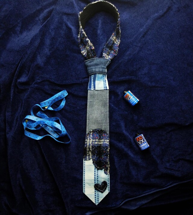 Галстук retroplace cyan tie - CO:CREATE