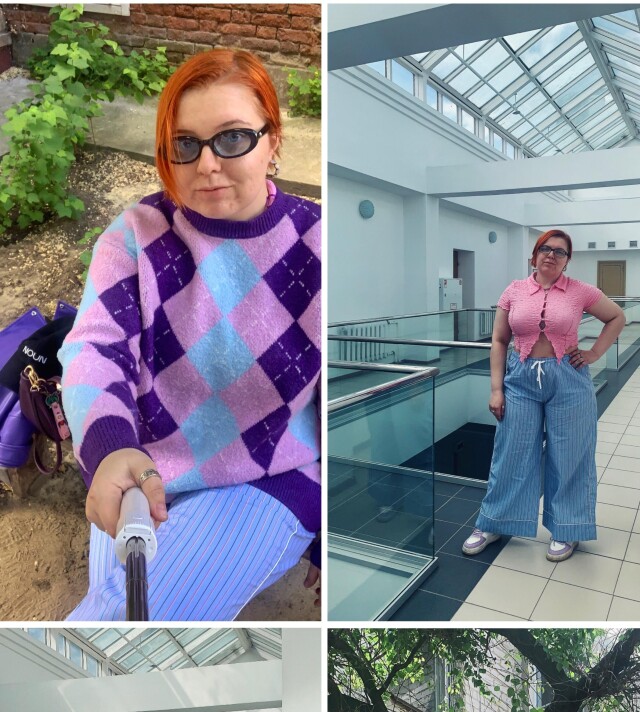 Уютный образ с пижамными штанами - CO:CREATE