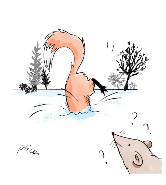 лиса мышкует - CO:CREATE