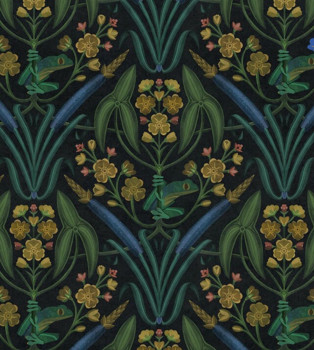 frog and reed ornament - CO:CREATE