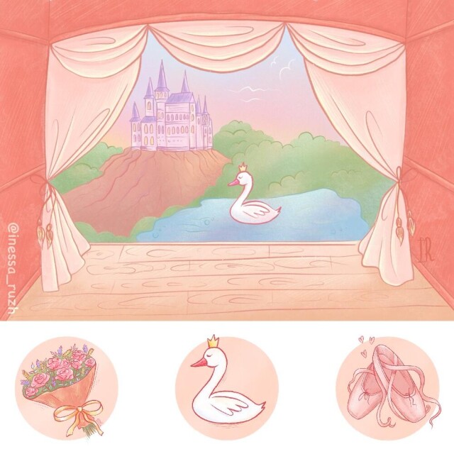 Книжка про балет - сцена и стикеры - CO:CREATE 1