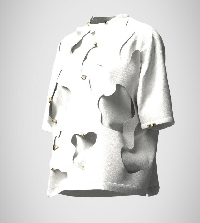 Pierced White T-shirt - CO:CREATE