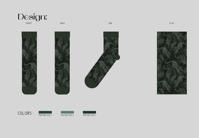 Бесшовный векторный узор на текстиль с леопардами - CO:CREATE 3