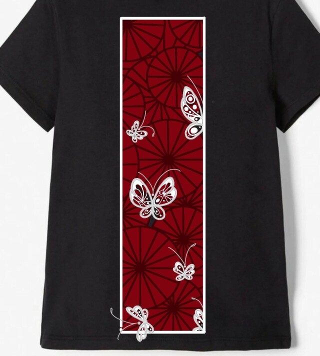 серебряные бабочки, красные зонты - CO:CREATE