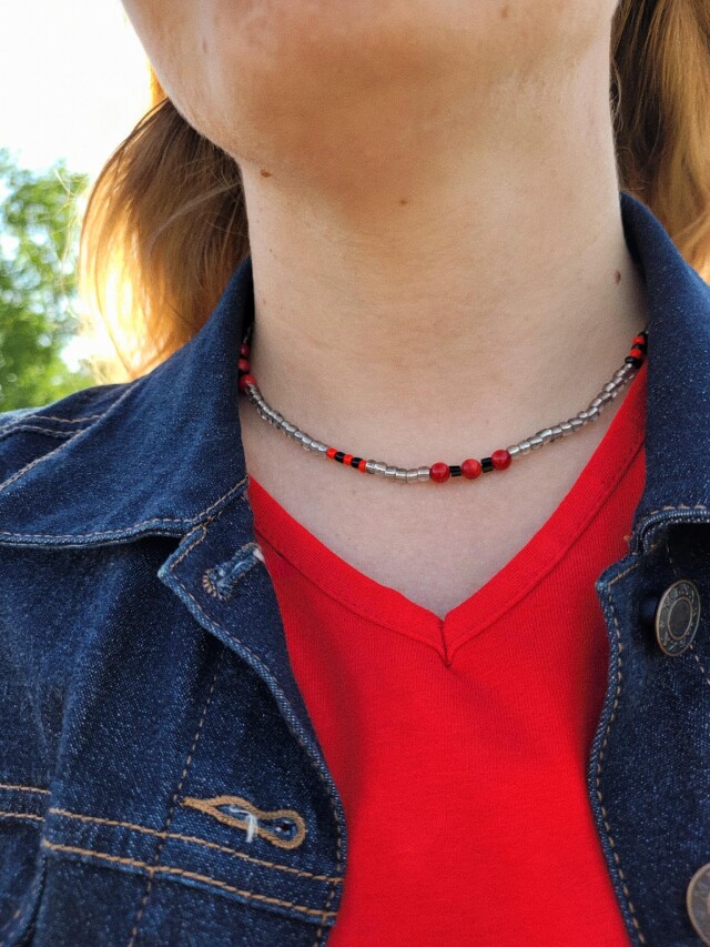 Летние чокеры из бисера с натуральными камнями - CO:CREATE 6