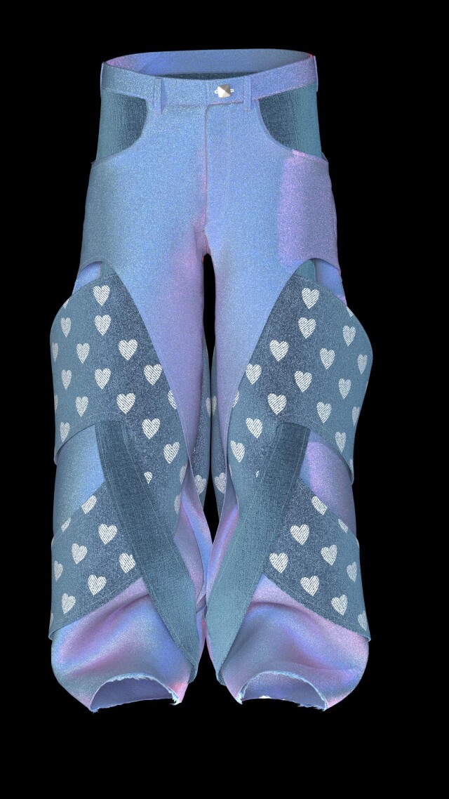 Самодельные джинсы Валентина на день всех влюблённ - CO:CREATE 1