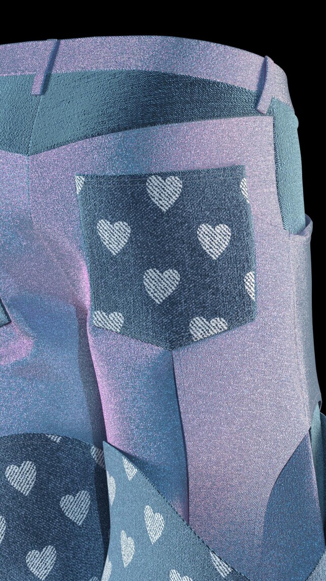 Самодельные джинсы Валентина на день всех влюблённ - CO:CREATE 5