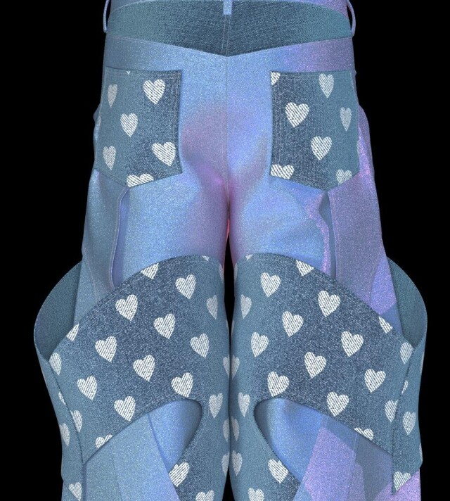 Самодельные джинсы Валентина на день всех влюблённ - CO:CREATE