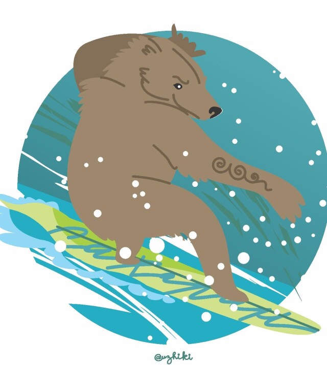 Медведь серфер - CO:CREATE