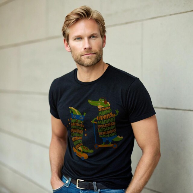 Принт со скороговоркой про кайманов в штанах - CO:CREATE 3