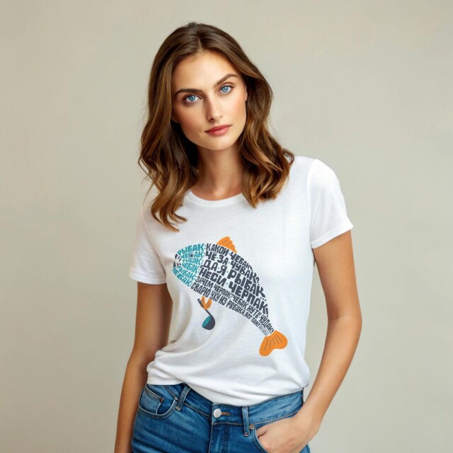 Принт со скороговоркой про рыбака и чебака - CO:CREATE 4