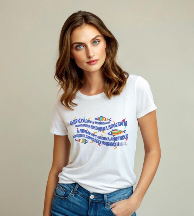 Принт со скороговоркой про Андрюху и Поликарпа - CO:CREATE