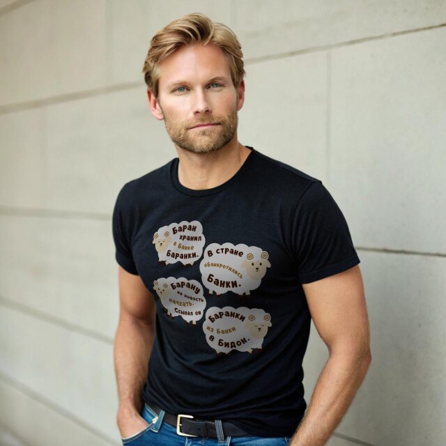 Принт со скороговоркой про барана и баранки - CO:CREATE 3