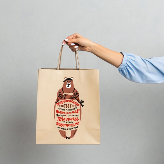 Принт со скороговоркой про пельменемедведя - CO:CREATE 2