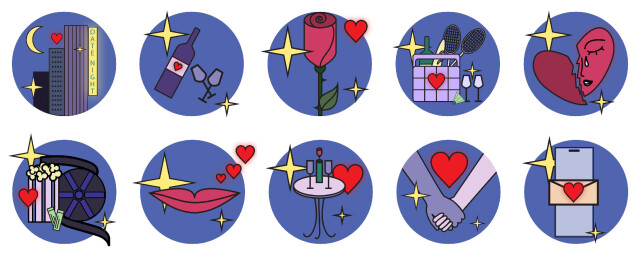 Иконки на тему "Свидание в городе" - CO:CREATE 1