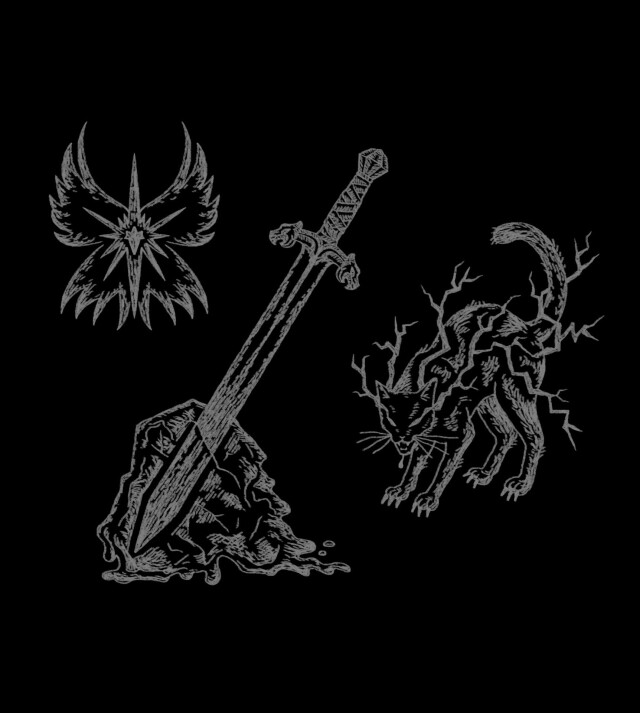 Звезда, меч, кот с молниями - CO:CREATE