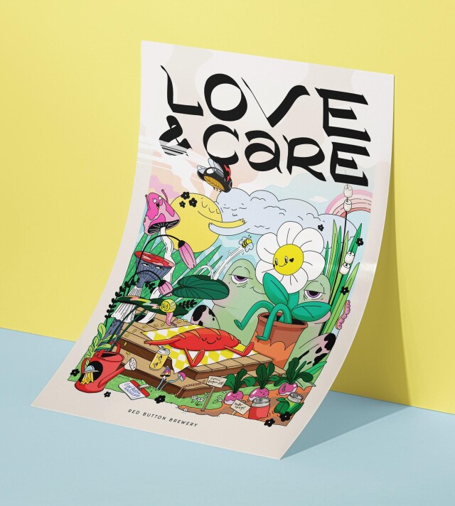 Постер для пивоварни Red Button - CO:CREATE