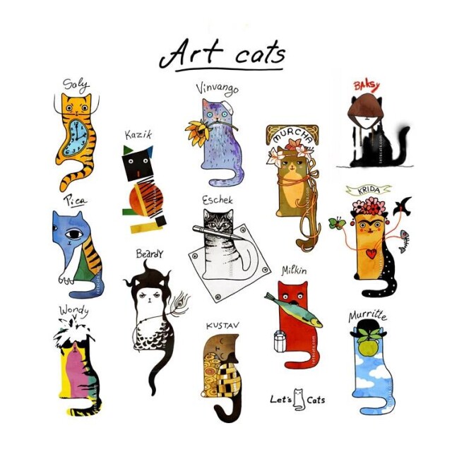 Коты художники Art cats Let's Cats - CO:CREATE 1