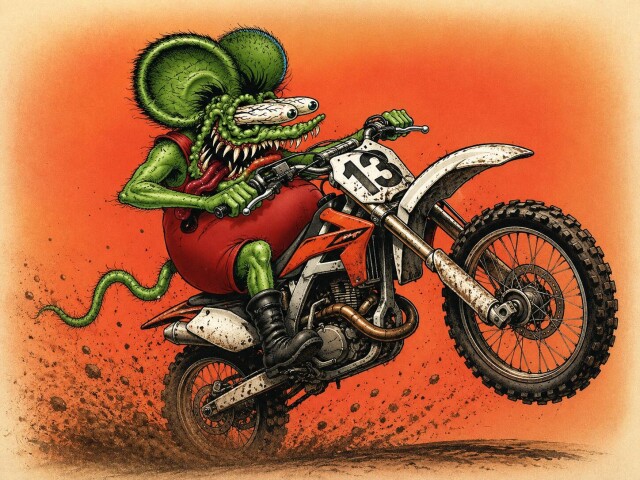 Легендарный RAT FINK оседлал Эндуро - CO:CREATE