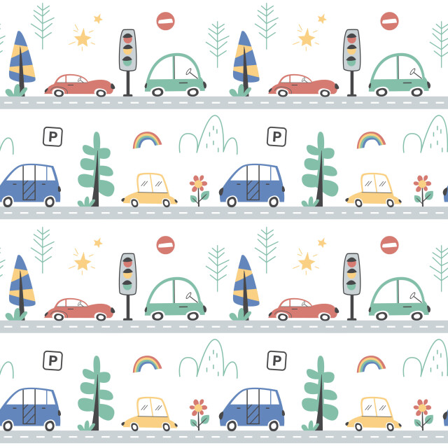 Funny cars seamless pattern - CO:CREATE 3