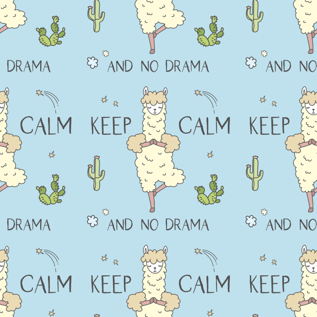 Cute llama pattern - CO:CREATE 1