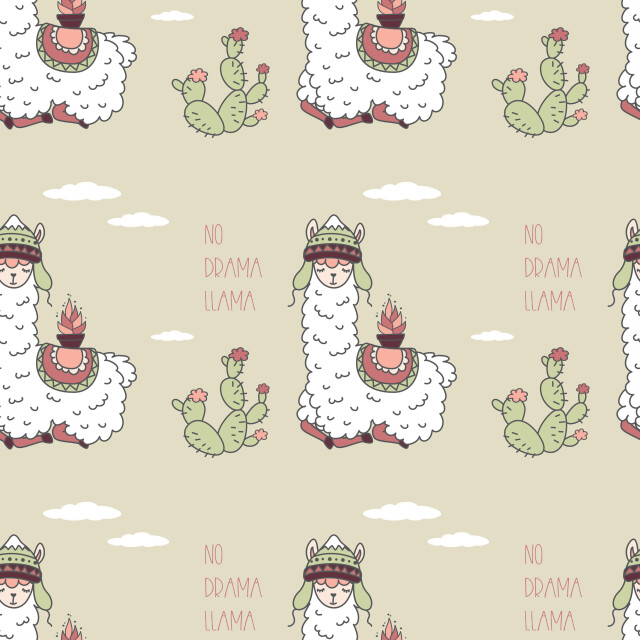 Cute llama pattern - CO:CREATE 4