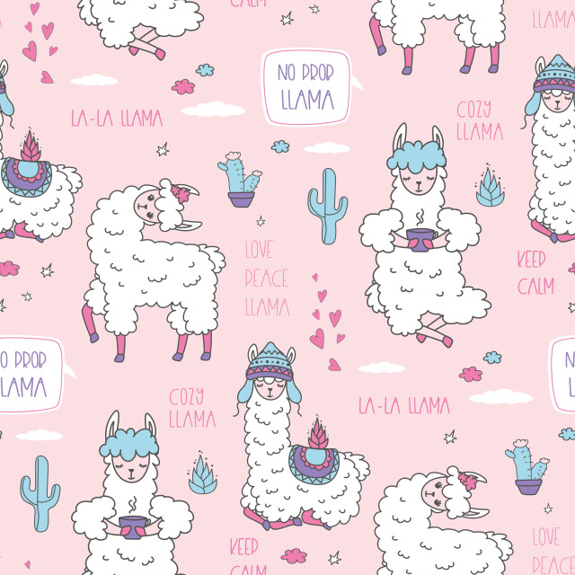 Cute llama pattern - CO:CREATE 2
