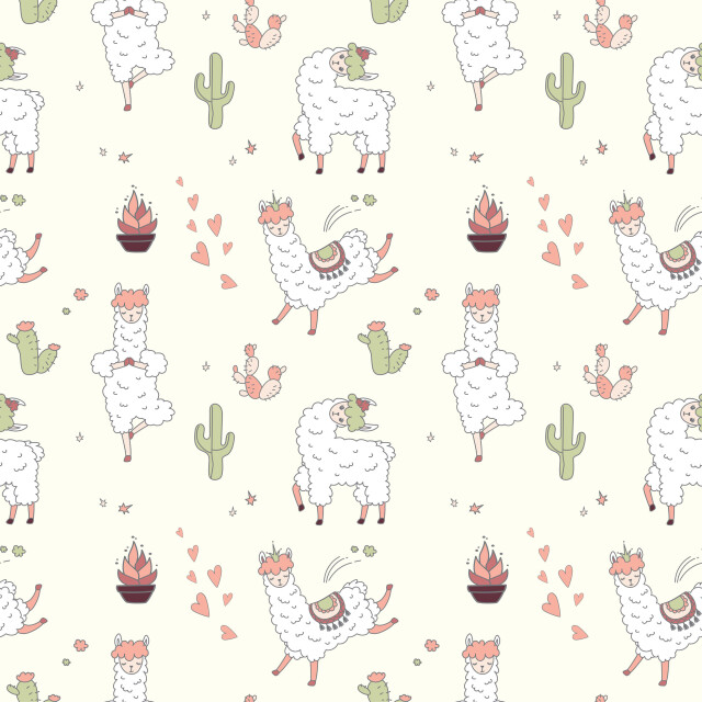 Cute llama pattern - CO:CREATE 5