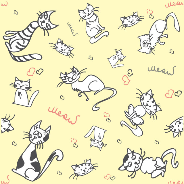 Cats seamless pattern - CO:CREATE 1